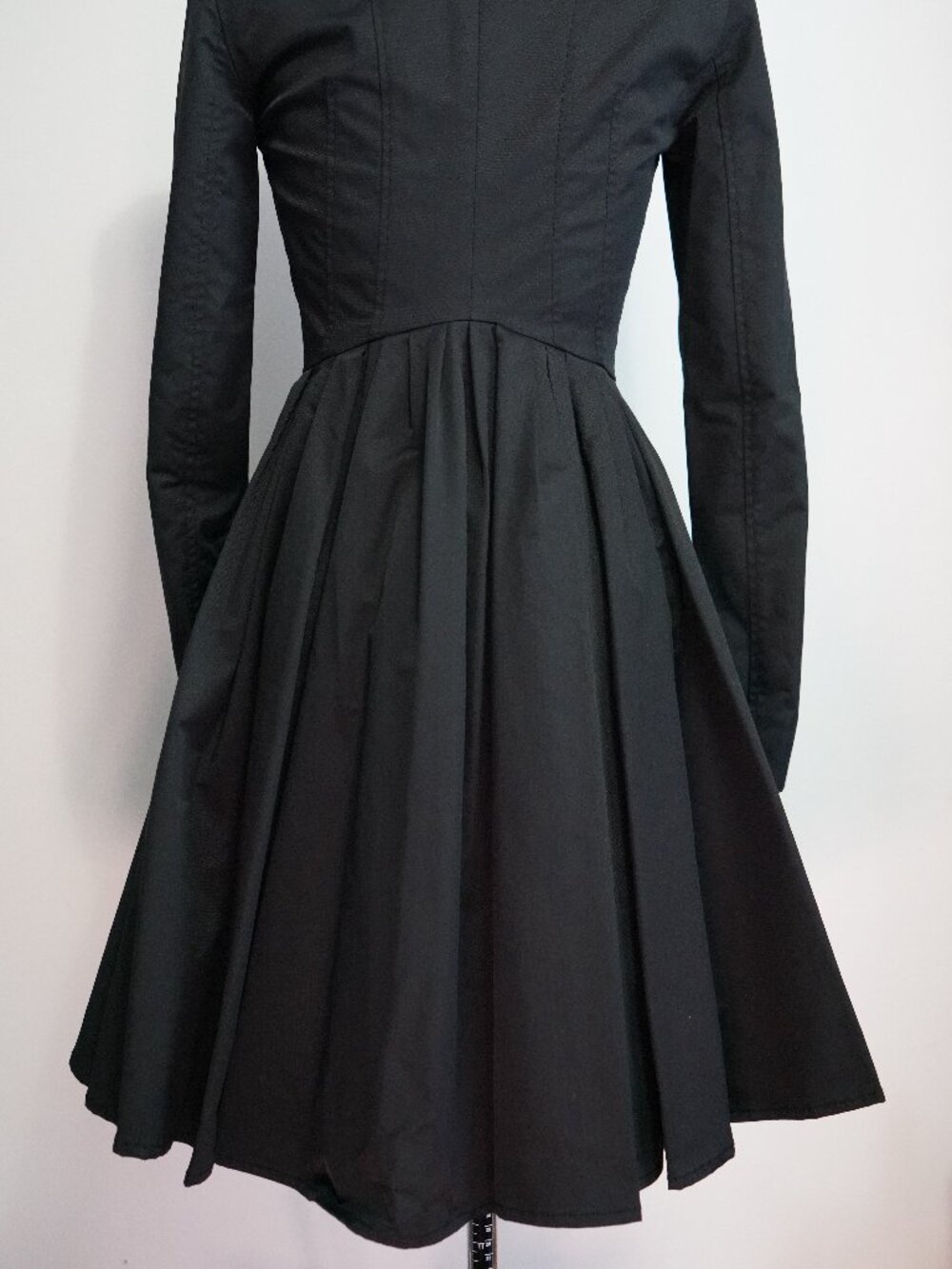 Armani Exchange Pleated Jacket-Wmns XS-Cotton-Loose Collar Button-w/ Garment Bag - Picture 6 of 12
